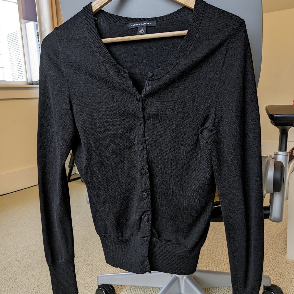 Banana Republic Black Cardigan, size XS